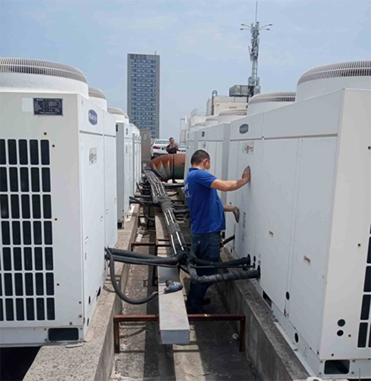 长海中央空调制热和不制冷系统维修方法